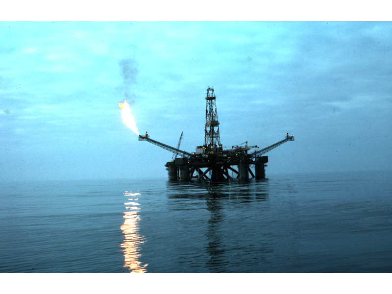 North Sea oil rig.