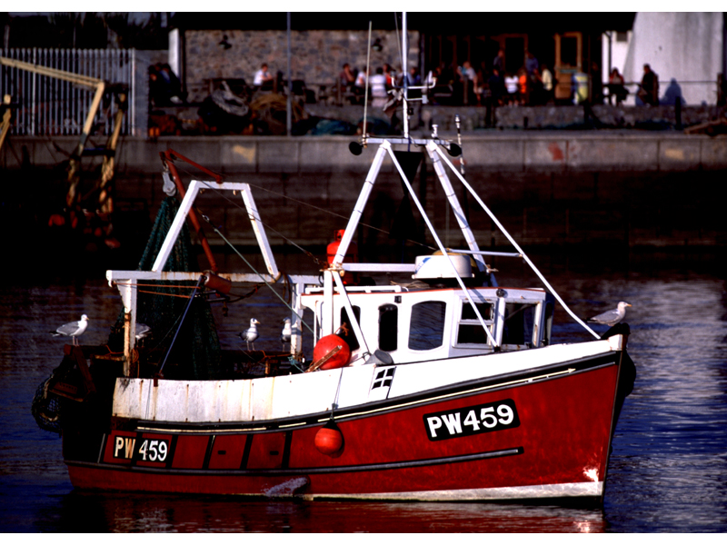 Small trawler in Plymouth Harbour